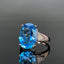 14K GOLD 9.54 CTW NATURAL TOPAZ & DIAMOND RING