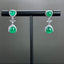 14K GOLD 4.58 CTW NATURAL EMERALD & DIAMOND EARRINGS