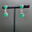 14K GOLD 4.58 CTW NATURAL EMERALD & DIAMOND EARRINGS