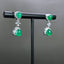14K GOLD 4.58 CTW NATURAL EMERALD & DIAMOND EARRINGS