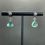 14K GOLD 4.58 CTW NATURAL EMERALD & DIAMOND EARRINGS