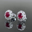 14K GOLD 1.14 CTW NATURAL RUBY & DIAMOND EARRINGS