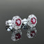 14K GOLD 1.14 CTW NATURAL RUBY & DIAMOND EARRINGS