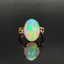 14K GOLD 7.22 CTW NATURAL OPAL & DIAMOND RING