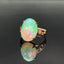 14K GOLD 7.22 CTW NATURAL OPAL & DIAMOND RING