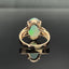 14K GOLD 7.22 CTW NATURAL OPAL & DIAMOND RING
