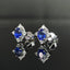 14K GOLD 1.10 CTW NATURAL SAPPHIRE & DIAMOND EARRINGS