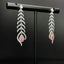 14K GOLD 1.30 CTW NATURAL PINK DIAMOND & DIAMOND EARRINGS