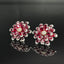 14K GOLD 11.85 CTW NATURAL RUBY & DIAMOND EARRINGS