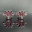 14K GOLD 11.85 CTW NATURAL RUBY & DIAMOND EARRINGS