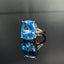 14K GOLD 17.93 CTW NATURAL TOPAZ & DIAMOND RING