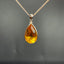 14K GOLD 6.91 CTW NATURAL CITRINE & DIAMOND PENDANT( WITHOUT CHAIN )
