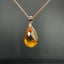 14K GOLD 6.91 CTW NATURAL CITRINE & DIAMOND PENDANT( WITHOUT CHAIN )