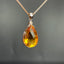 14K GOLD 6.91 CTW NATURAL CITRINE & DIAMOND PENDANT( WITHOUT CHAIN )