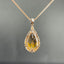 14K GOLD 6.91 CTW NATURAL CITRINE & DIAMOND PENDANT( WITHOUT CHAIN )