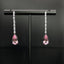 14K GOLD 3.73 CTW NATURAL MORGANITE & DIAMOND EARRINGS