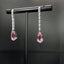 14K GOLD 3.73 CTW NATURAL MORGANITE & DIAMOND EARRINGS