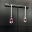 14K GOLD 3.73 CTW NATURAL MORGANITE & DIAMOND EARRINGS