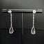 14K GOLD 3.73 CTW NATURAL MORGANITE & DIAMOND EARRINGS