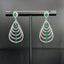 14K GOLD 1.6 CTW NATURAL EMERALD & DIAMOND EARRINGS