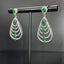 14K GOLD 1.6 CTW NATURAL EMERALD & DIAMOND EARRINGS