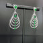 14K GOLD 1.6 CTW NATURAL EMERALD & DIAMOND EARRINGS