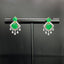 14K GOLD 3.03 CTW NATURAL EMERALD & DIAMOND EARRINGS