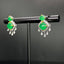 14K GOLD 3.03 CTW NATURAL EMERALD & DIAMOND EARRINGS