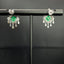 14K GOLD 3.03 CTW NATURAL EMERALD & DIAMOND EARRINGS
