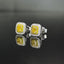 14K GOLD 0.68 CTW NATURAL YELLOW DIAMOND & DIAMOND EARRINGS