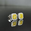 14K GOLD 0.68 CTW NATURAL YELLOW DIAMOND & DIAMOND EARRINGS