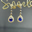 14K GOLD 0.81 CTW NATURAL SAPPHIRE & DIAMOND EARRINGS