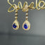 14K GOLD 0.81 CTW NATURAL SAPPHIRE & DIAMOND EARRINGS