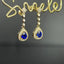 14K GOLD 0.81 CTW NATURAL SAPPHIRE & DIAMOND EARRINGS