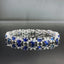 14K GOLD 8.65 CTW NATURAL SAPPHIRE & DIAMOND BRACELET