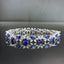 14K GOLD 8.65 CTW NATURAL SAPPHIRE & DIAMOND BRACELET