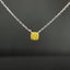 14K GOLD 0.18 CTW NATURAL YELLOW DIAMOND & DIAMOND NECKLACE