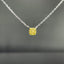 14K GOLD 0.18 CTW NATURAL YELLOW DIAMOND & DIAMOND NECKLACE