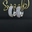 14K GOLD 0.86 CT NATURAL H DIAMOND EARRINGS