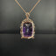 14K GOLD 45.47 CTW NATURAL AMETHYST & DIAMOND PENDANT( WITHOUT CHAIN )