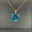 14K GOLD 26.55 CTW NATURAL TOPAZ & DIAMOND PENDANT( WITHOUT CHAIN )