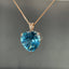 14K GOLD 26.55 CTW NATURAL TOPAZ & DIAMOND PENDANT( WITHOUT CHAIN )