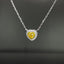14K GOLD 0.36 CTW NATURAL YELLOW DIAMOND & DIAMOND NECKLACE