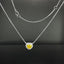 14K GOLD 0.36 CTW NATURAL YELLOW DIAMOND & DIAMOND NECKLACE