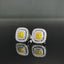14K GOLD 0.72 CTW NATURAL YELLOW DIAMOND & DIAMOND EARRINGS