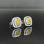 14K GOLD 0.72 CTW NATURAL YELLOW DIAMOND & DIAMOND EARRINGS
