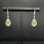 14K GOLD 0.90 CTW NATURAL YELLOW DIAMOND & DIAMOND EARRINGS