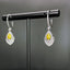 14K GOLD 0.90 CTW NATURAL YELLOW DIAMOND & DIAMOND EARRINGS