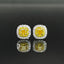 14K GOLD 0.82 CTW NATURAL YELLOW DIAMOND & DIAMOND EARRINGS