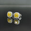 14K GOLD 0.82 CTW NATURAL YELLOW DIAMOND & DIAMOND EARRINGS
